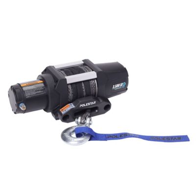 Image showing  12 V DC Electric ATV Winch with Steel Wire Rope Reliable Powersports Recovery Tool, 3,500 lb. Capacity