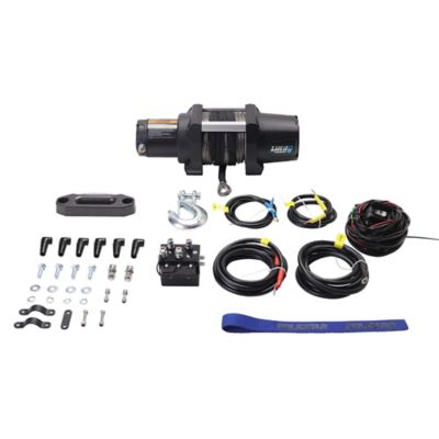 Image showing  12 V DC Electric ATV Winch with Steel Wire Rope Reliable Powersports Recovery Tool, 3,500 lb. Capacity