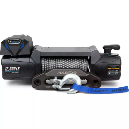 PoleStar Electric Truck Winch 12V DC 12 000 lb Capacity Non-Integrated Wire Cable Truck & SUV Winches