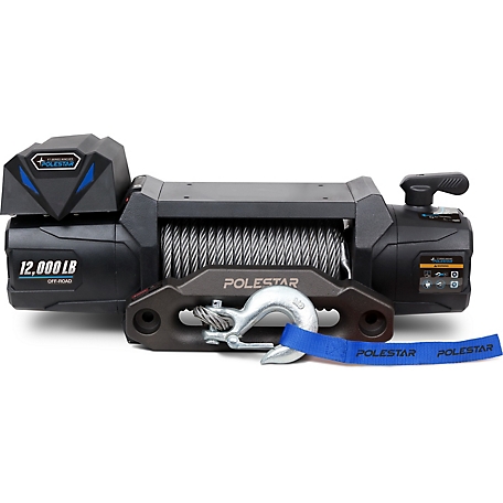 PoleStar 12V DC Electric Truck Winch -12,000 lb. Capacity, Non Integrated, Wire Rope., 10801049