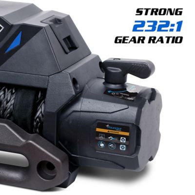 Image showing  12 V DC Electric Truck Winch, 12,000 lb. Capacity, Integrated Synthetic Rope