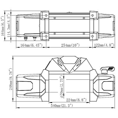 Image showing 5 th PoleStar 12 V DC Electric Truck Winch, 12,000 lb. Capacity, Integrated Synthetic Rope