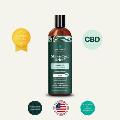 Pet Releaf Oatmeal CBD Shampoo for Itchy Skin with Soothing Org Aloe, Org Lavender, Org Oatmeal, Natural Chamomile