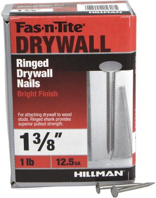 Hillman Fas-N-Tite Bright Drywall Nails (1-3/8 in.) - 1lb