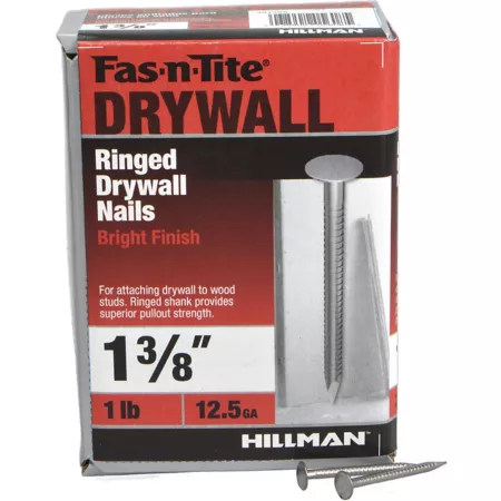 Hillman Fas-N-Tite Bright Drywall Nails (1-3/8 in.) - 1 lb Specialty Nails