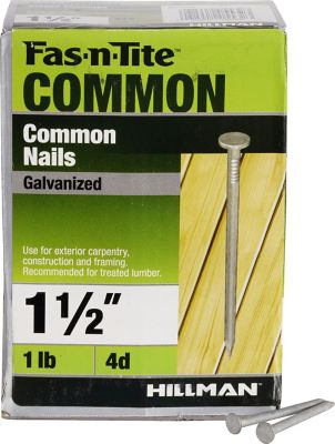 Hillman Fas-N-Tite Hot Dipped Galvanized Common Nails (1-1/2 in.) - 1lb