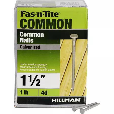 Hillman Fas-N-Tite Hot-Dip Galvanized Common Nails (1-1/2 in.) - 1 lb Specialty Nails