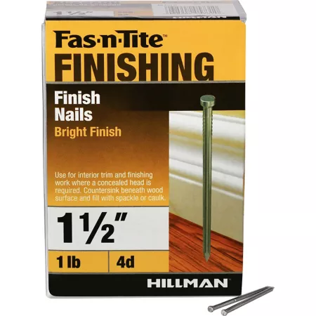 Hillman Fas-N-Tite Bright Finish Nails (1-1/2 in.) - 1 lb Finishing Nails