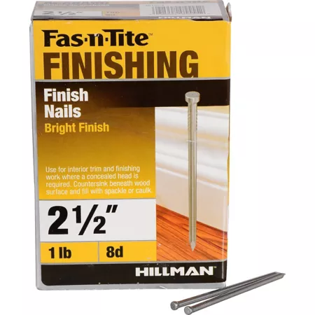 Hillman Fas-N-Tite Bright Finish Nails (2-1/2 in.) - 1 lb Finishing Nails