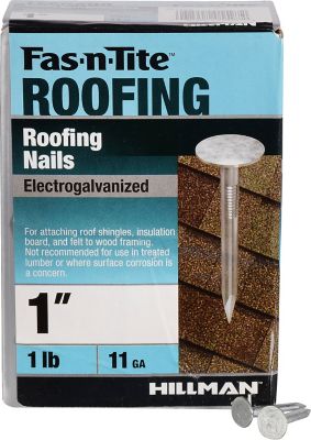 Hillman Fas-N-Tite Electro-Galvanized Roofing Nails (1 in.) - 1lb