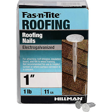 Stallion 1-1/2 in. Roofing Electro-Galvanized Steel Nail Large Head 25 lb Stallion 1-1/2 in. Roofing Electro-Galvanized Steel Nail Large Head 25 lb