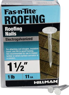 Hillman Fas-N-Tite Electro-Galvanized Roofing Nails (1-1/2 in.) - 1lb