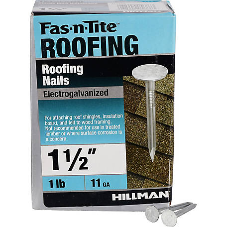 Stallion 1-1/2 in. Roofing Electro-Galvanized Steel Nail Large Head 25 lb Stallion 1-1/2 in. Roofing Electro-Galvanized Steel Nail Large Head 25 lb