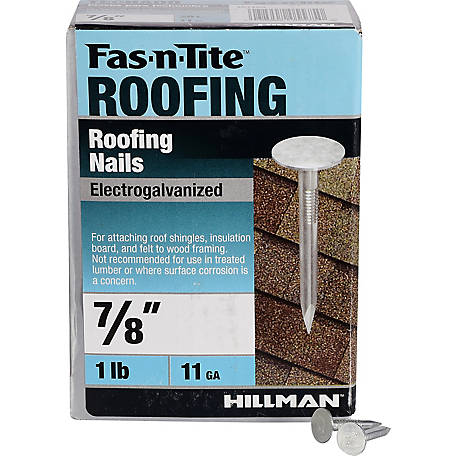 Stallion 1-1/2 in. Roofing Electro-Galvanized Steel Nail Large Head 25 lb Stallion 1-1/2 in. Roofing Electro-Galvanized Steel Nail Large Head 25 lb