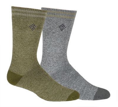 Columbia Sportswear Men's Mediumweight Thermal Crew Socks, 2-Pack