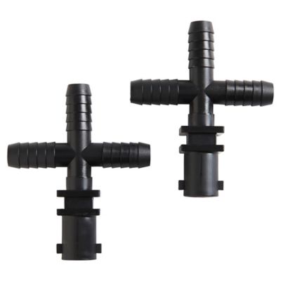 Image showing  1/2 in. Barbed Cross Hose Nozzles, 2-Pack