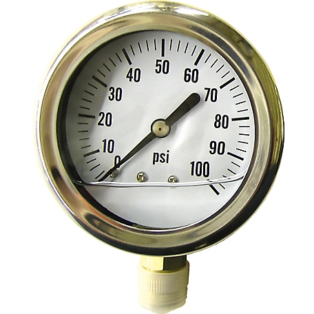 CountyLine 100 PSI Liquid Pressure Gauge