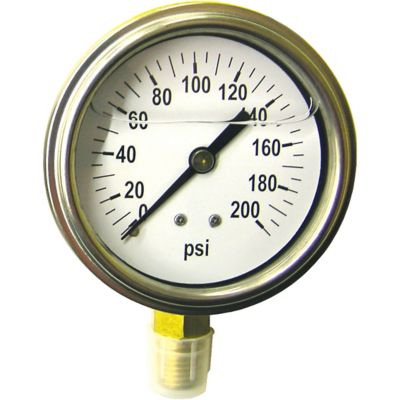 CountyLine 200 PSI Liquid Pressure Gauge
