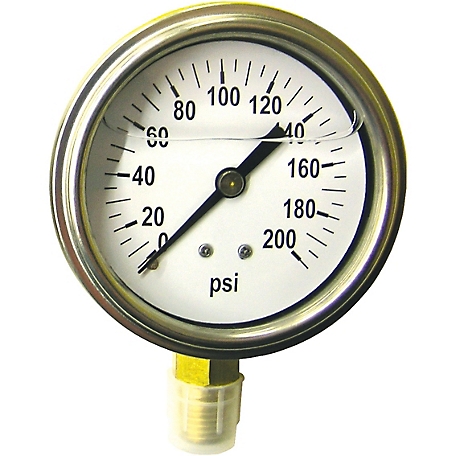 CountyLine 200 PSI Liquid Pressure Gauge