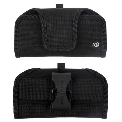 Image showing  Fits-All Horizontal XL Phone Case Holster, Black