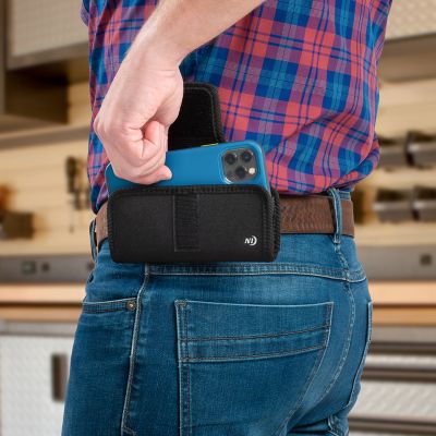 Image showing  Fits-All Horizontal XL Phone Case Holster, Black
