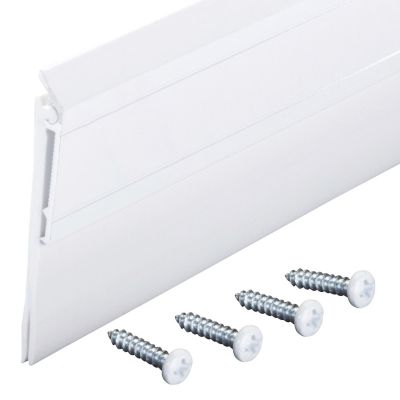 Image showing 2-1/8 in. x 1/4 in. x 36 in. Aluminum and Vinyl M-D Heavy-Duty Screw-on Door Sweep, White
