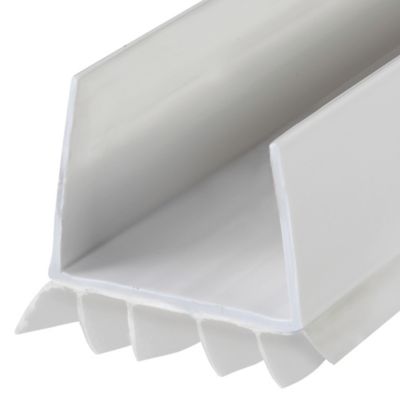 Image showing 1-3/4 in. x 2 in. x 36 in. Vinyl DR SEAL U-Shape Cinch Slide-On Under Door Seal, White