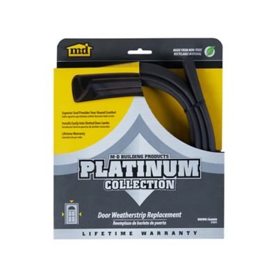 Image showing 5 th 5/8 in. x 1 in. x 84 in. Premium Rubber Top and Sides Door Seal, Brown