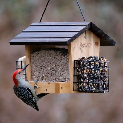 Image showing 2 th Nature's Way 3 qt. Cedar Hopper with Suet Cage