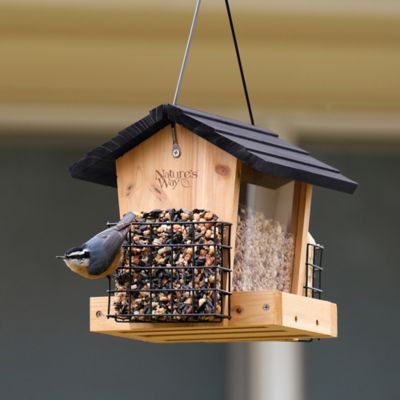 Image showing 4 th Nature's Way 3 qt. Cedar Hopper with Suet Cage