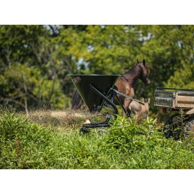 Tarter 300 lb. Capacity Farm and Ranch Equipment ATV 5-Bushel Pull-Behind Spreader/Trail Feeder