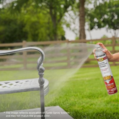 Image showing  24 oz. Black Stops Rust TURBO Spray System Spray Paint, Gloss