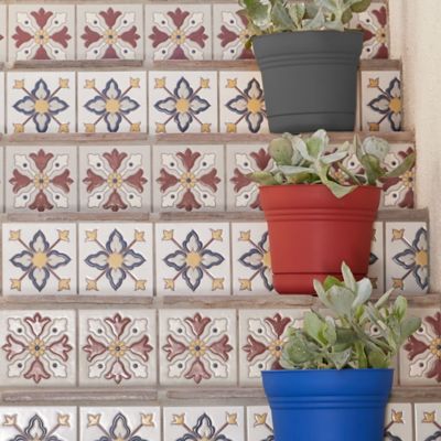 Image showing 6 th Bloem 12 in. Saturn Planter Charcoal