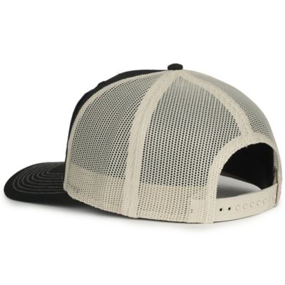Image showing 5 th Red Dirt Hat Co. Unisex Adult Rope Patch Cap, Black/Wheat