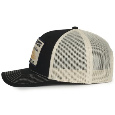 Image showing 6 th Red Dirt Hat Co. Unisex Adult Rope Patch Cap, Black/Wheat