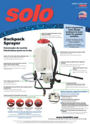 Image showing 8 th Solo 4 gal. Backpack Sprayer with Piston Pump