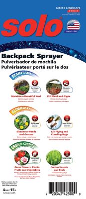 Image showing 9 th Solo 4 gal. Backpack Sprayer with Piston Pump