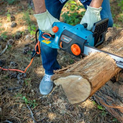 Image showing 9 th Senix 16 in. 12A Corded Electric Chainsaw, 3/8 in. Pitch