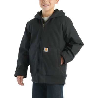 Image showing  Kids' Canvas Full-Zip Hooded Insulated Jacket