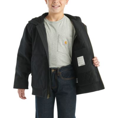 Image showing  Kids' Canvas Full-Zip Hooded Insulated Jacket