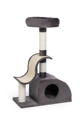 Prevue Pet Products Cool Wave Fun House Sisal Cat Tree Furniture with Hideaway, 3 ft.