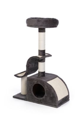Image showing  Cool Wave Fun House Sisal Cat Tree Furniture with Hideaway, 3 ft.