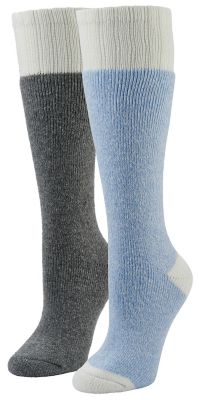 Blue Mountain Women's Midweight Thermal Basic Boot Socks, 2 Pair