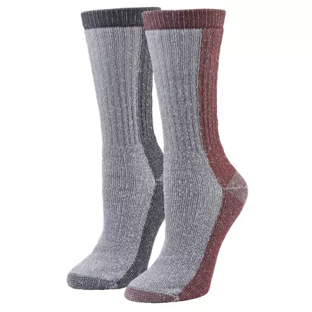 Blue Mountain Women's Double Vision Crew Midweight Socks 5-10 2 Pairs Women's Crew Socks