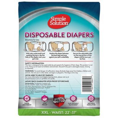 Image showing  Disposable Female Dog Diapers XXL, 12 pk.