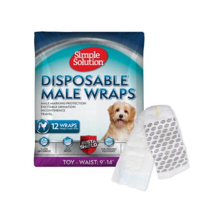 Simple Solution Male Disposable Dog Wraps, XS, 12 pk.