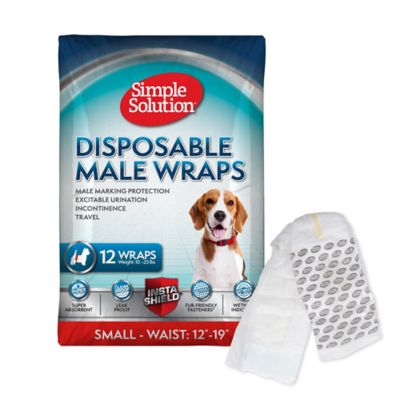 Simple Solution Male Disposable Dog Wraps, Small, 12 pk.