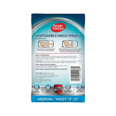 Image showing  Male Disposable Dog Wraps, Medium, 12 pk.