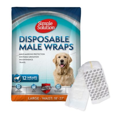 Simple Solution Male Disposable Dog Wraps, Large, 12 pk.