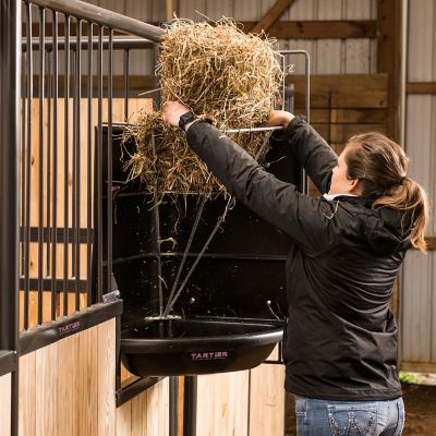 Image showing  3 Flake Corner Mount Poly Hay and Grain Feeder